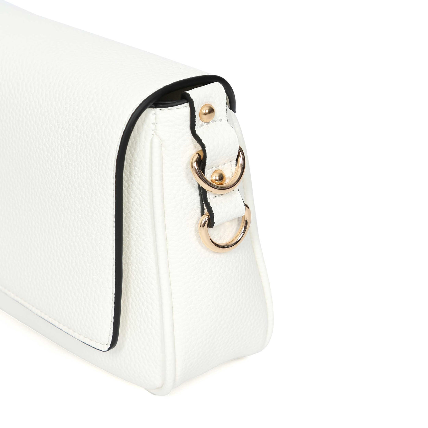 Valentino Bags Katong Ladies Shoulder Bag in White Detail
