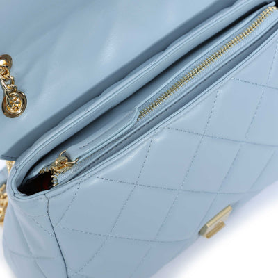 Valentino Bags Ocarina Ladies Shoulder Bag in Polvere Blue Inside