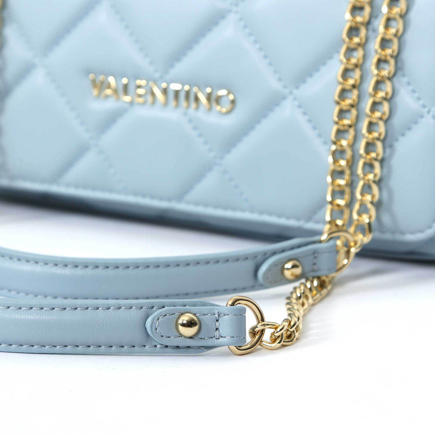 Valentino Bags Ocarina Ladies Shoulder Bag in Polvere Blue Shoulder Strap