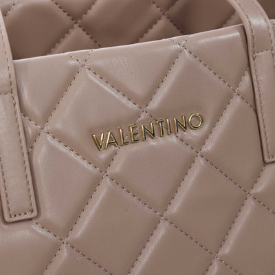 Valentino Bags Ocarina Ladies Tote Bag in Taupe Logo
