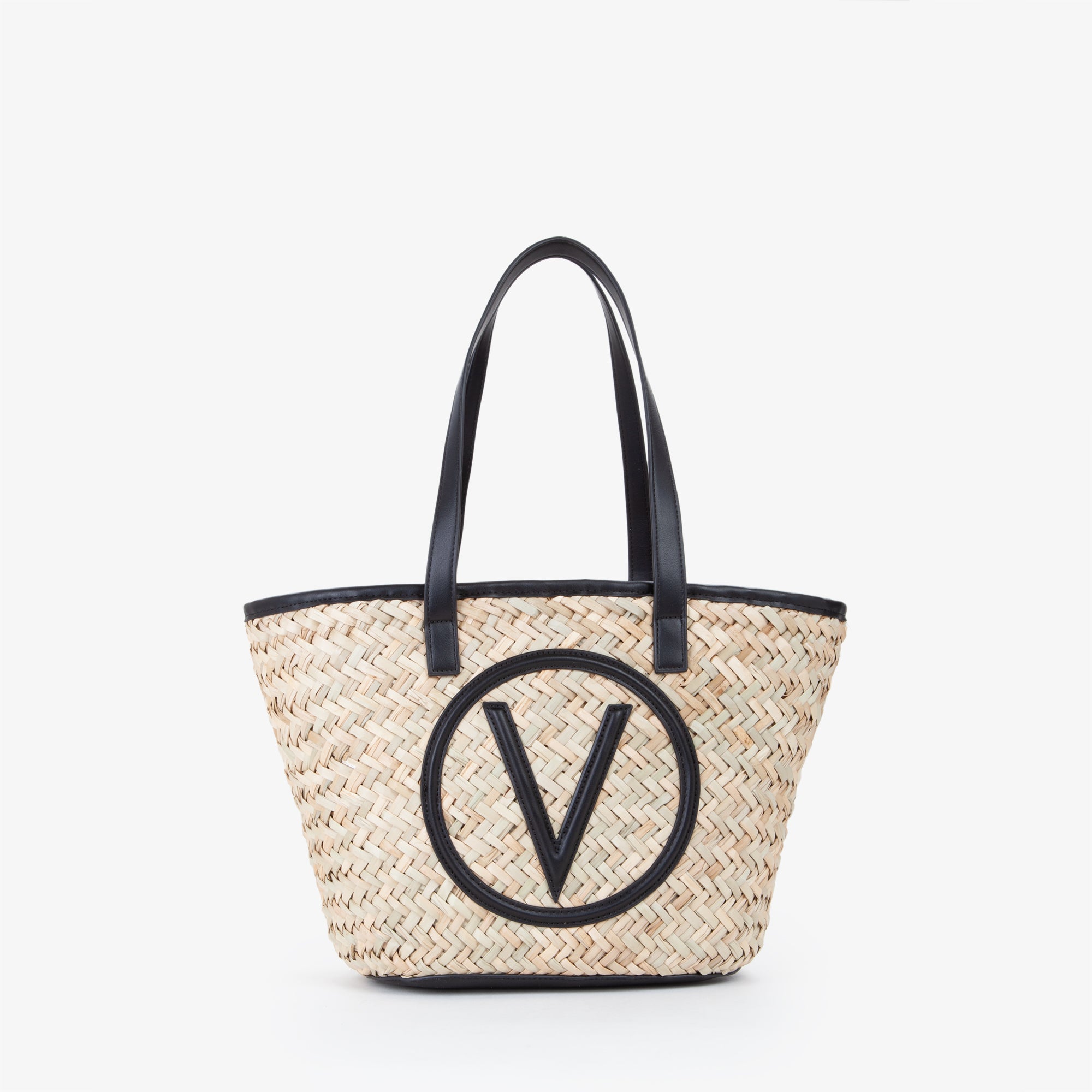 Valentino Bags Samuela Ladies Shopper Bag in Natural & Black