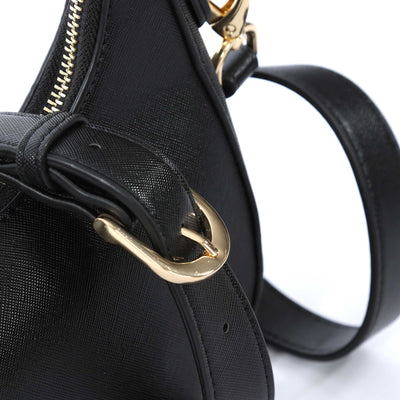 Valentino Bags Zero RE Ladies Shoulder Bag in Black Buckle
