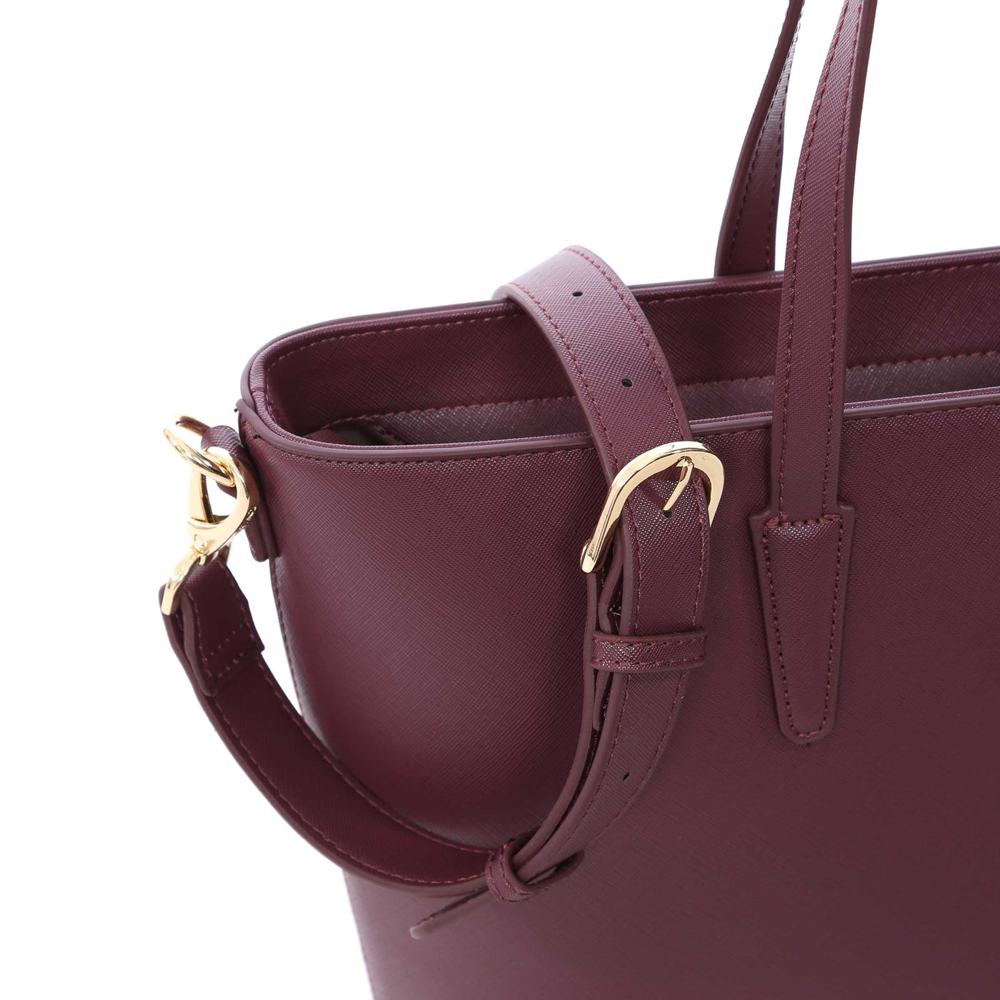 Valentino Bags Zero RE Tote Shopper Bag in Plum Detail
