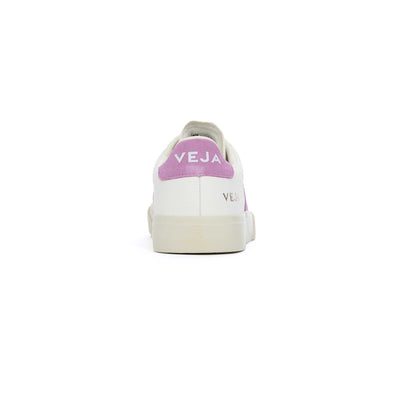 Veja Campo Ladies Trainer in Extra White & Mulberry Heel