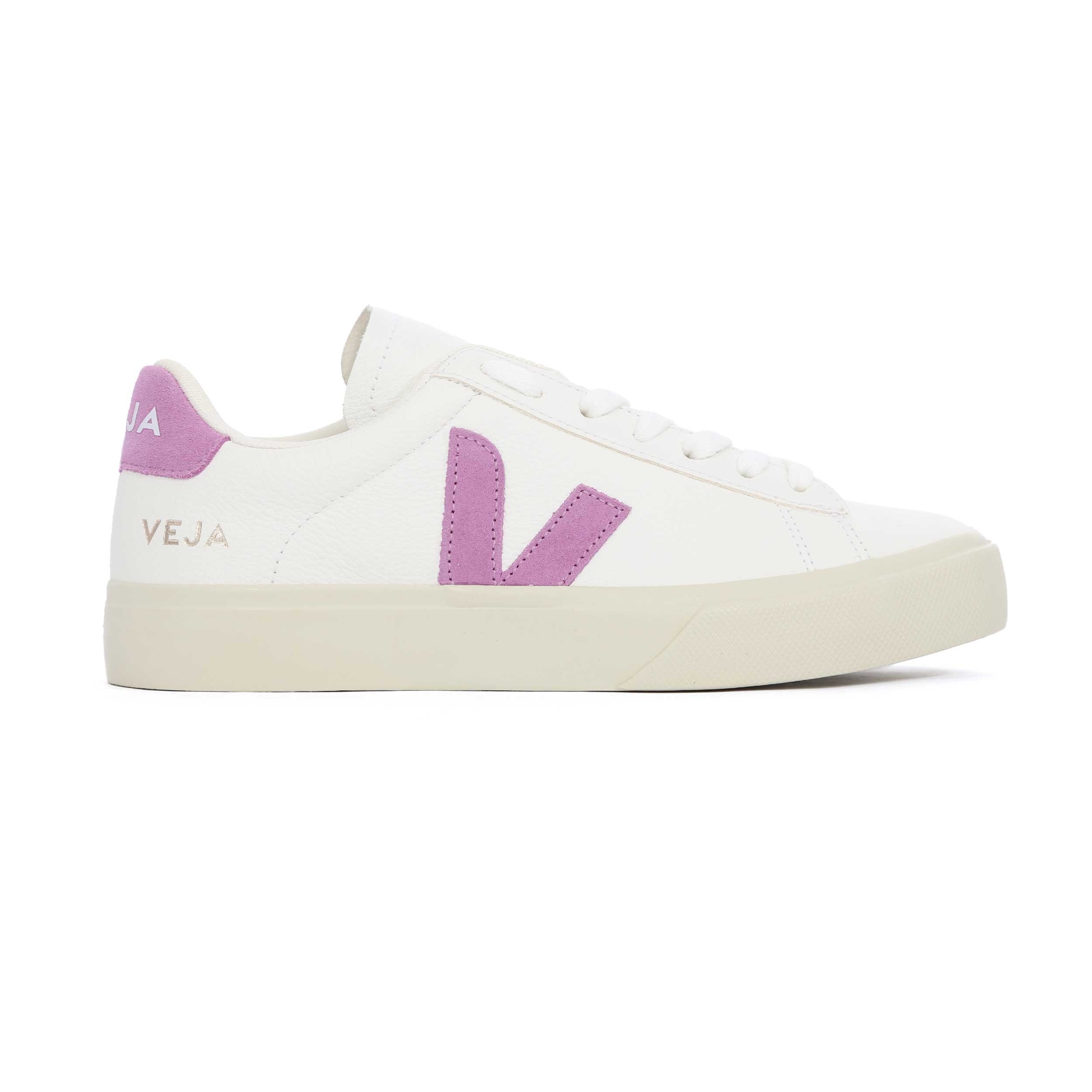 Veja Campo Ladies Trainer in Extra White & Mulberry