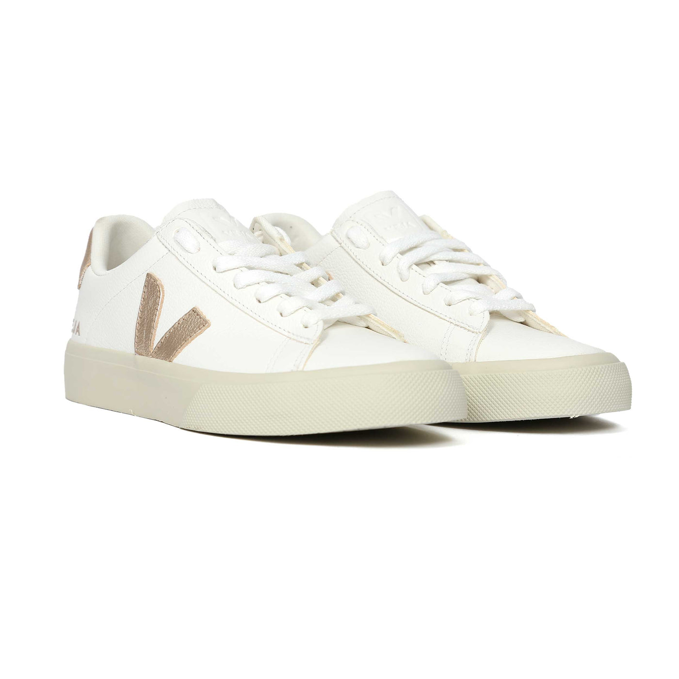 Veja Campo Ladies Trainer in Extra White & Platine Pair