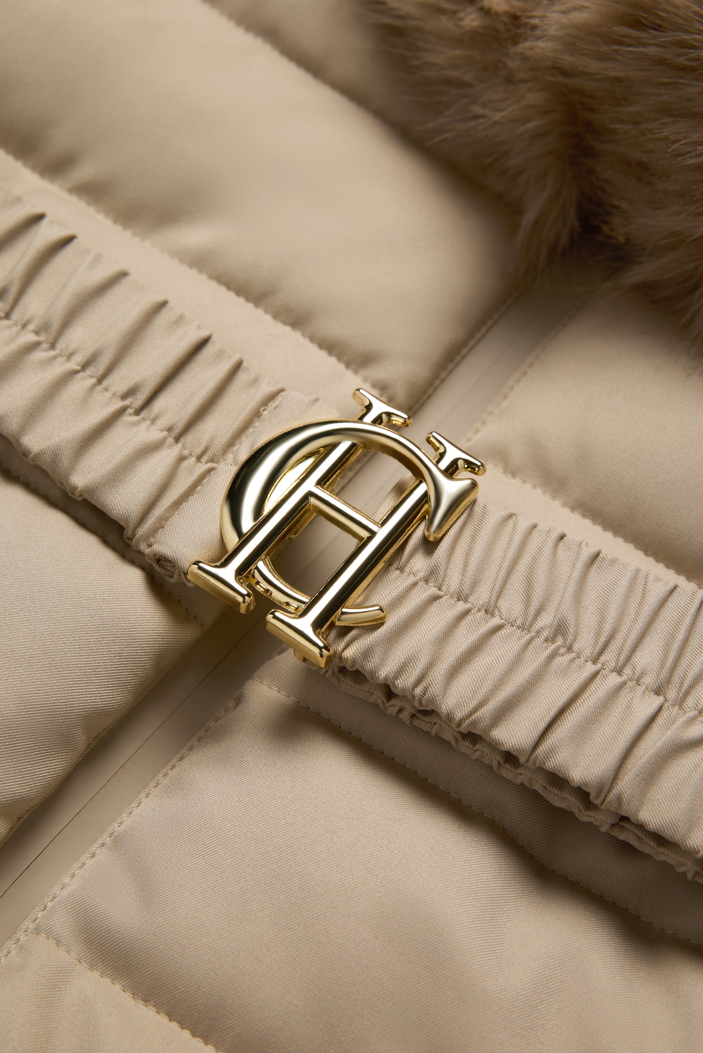 Holland Cooper Vostock Belted Coat in Stone