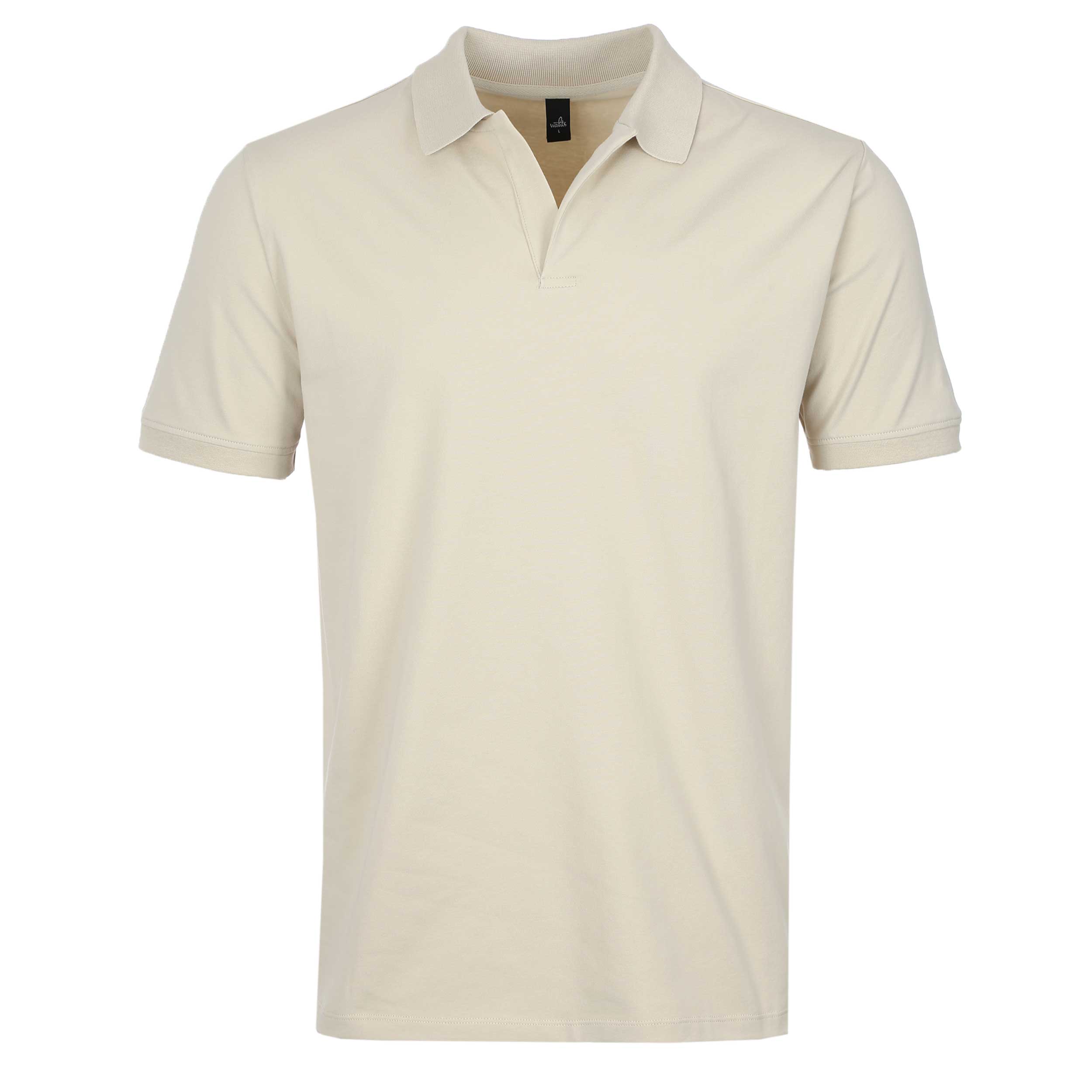 Wahts Hastings Jersey Stretch Polo Shirt in Light Sand