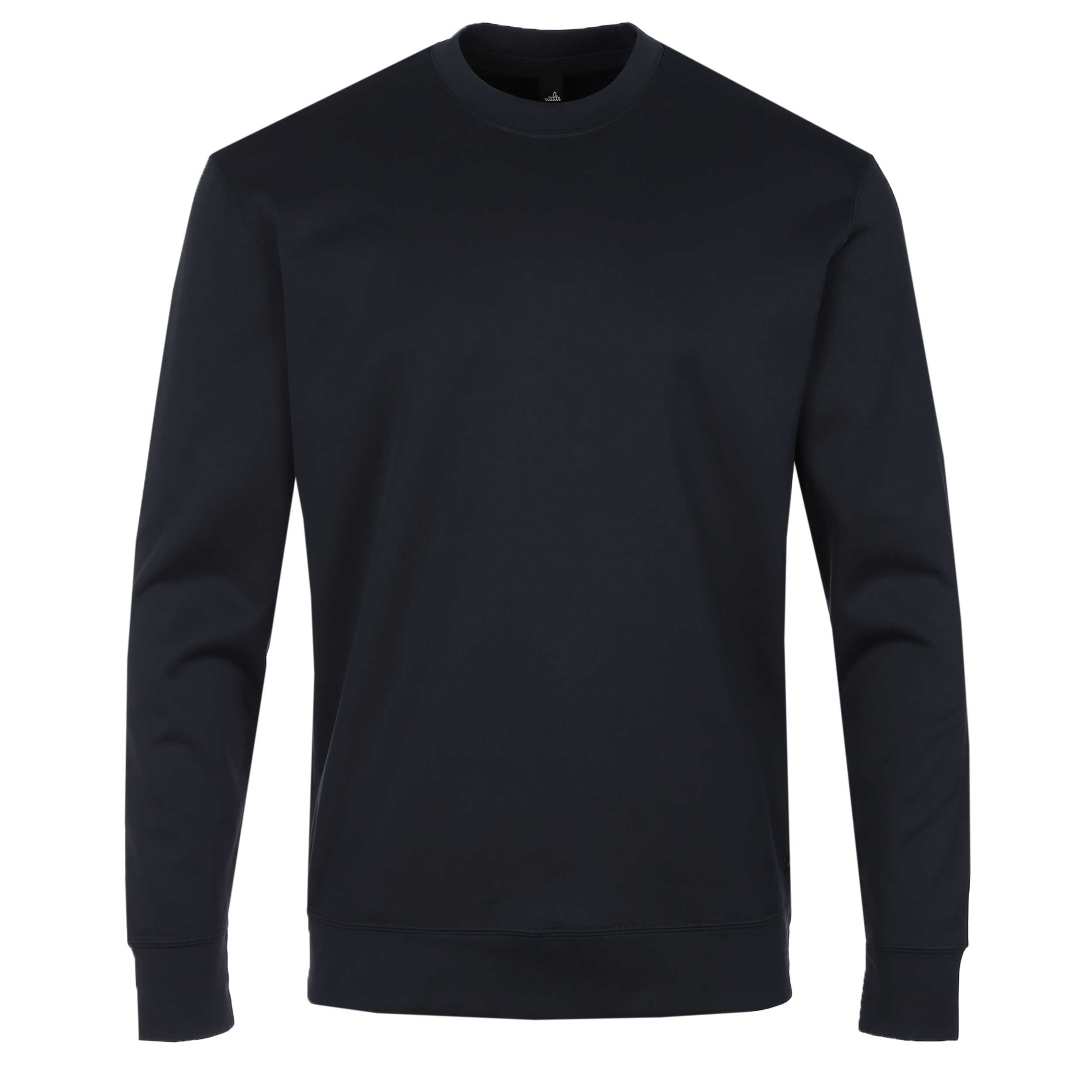 Wahts Yates Luxury Cotton Sweatshirt in Deep Navy