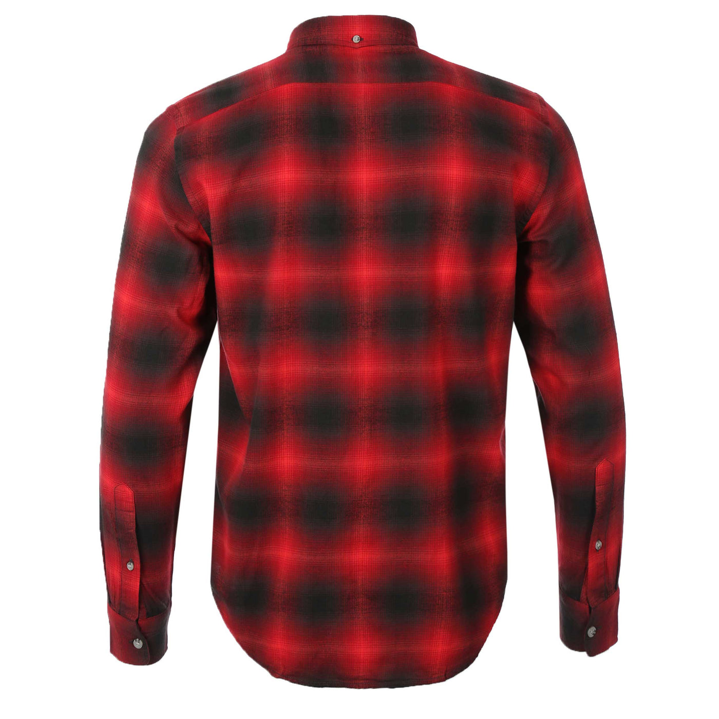 Woolrich Light Flannel Check Shirt in Red Check Back