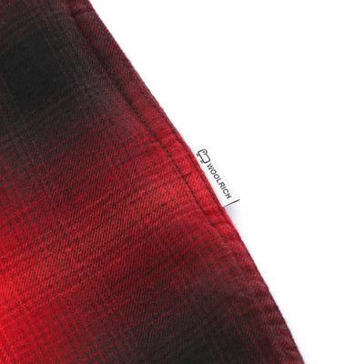 Woolrich Light Flannel Check Shirt in Red Check Logo Tab