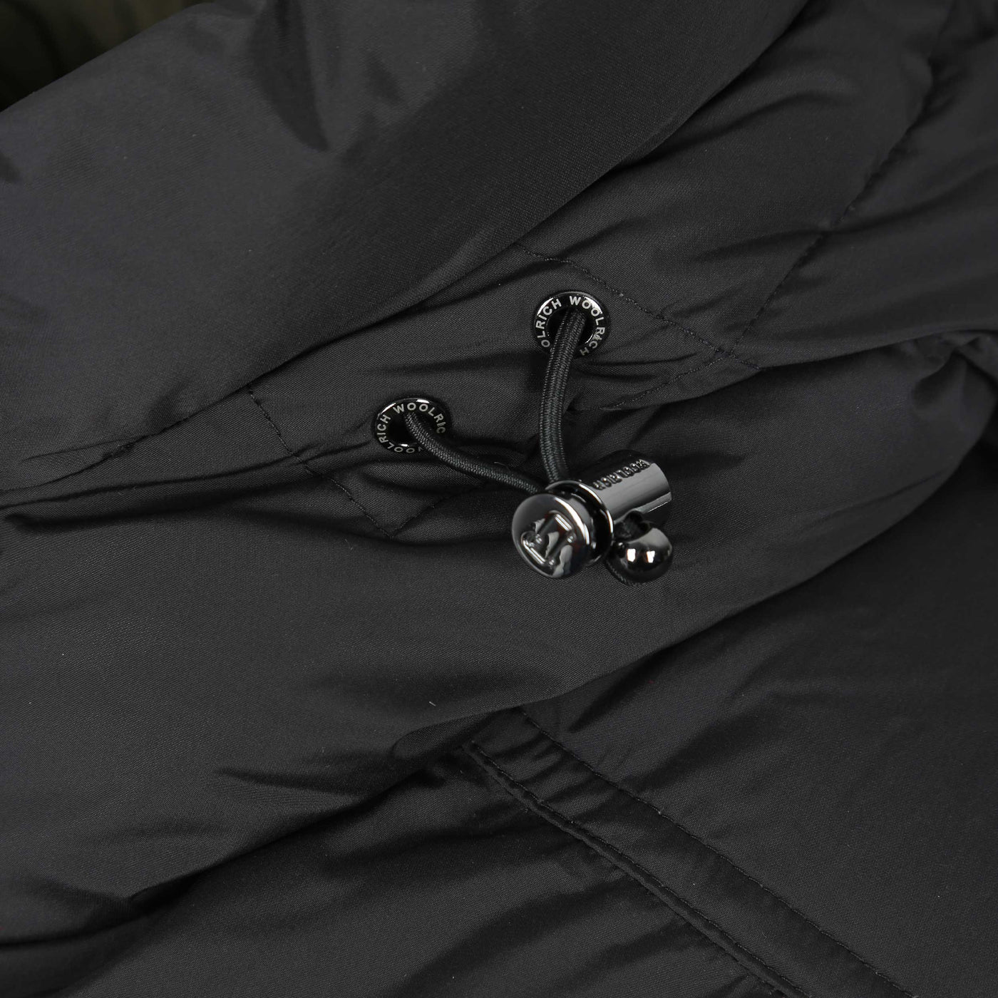 Woolrich Premium Down Jacket in Black Drawstring