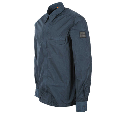 BOSS Laio Overshirt in Open Green Side