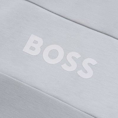BOSS Tracksuit Jacket Sweat Top in Light Grey Logo