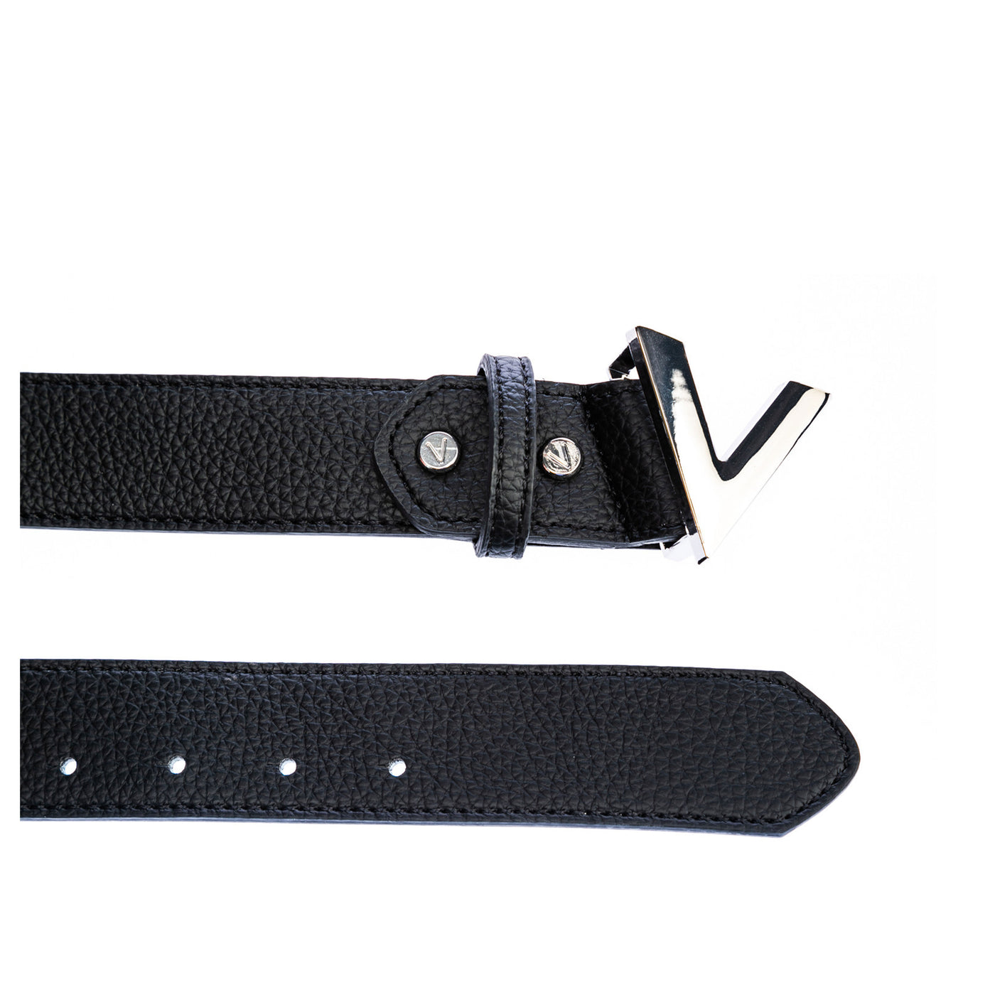 hoverValentino by Mario Valentino Forever Ladies Belt in Black Buckle