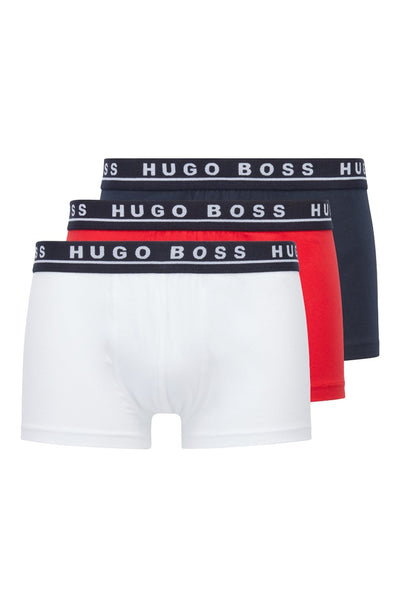 BOSS Trunk 3 Pack Underwear in Red, White & Blue
