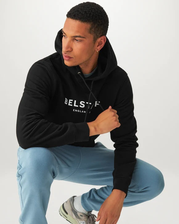 Belstaff 1924 Pullover Hooded Sweatshirt in Black Belstaff Norton Barrie