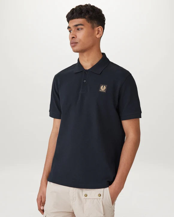 Belstaff Classic Short Sleeve Polo Shirt in Dark Ink Belstaff Norton Barrie