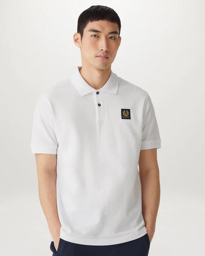 Belstaff Classic Short Sleeve Polo Shirt in White