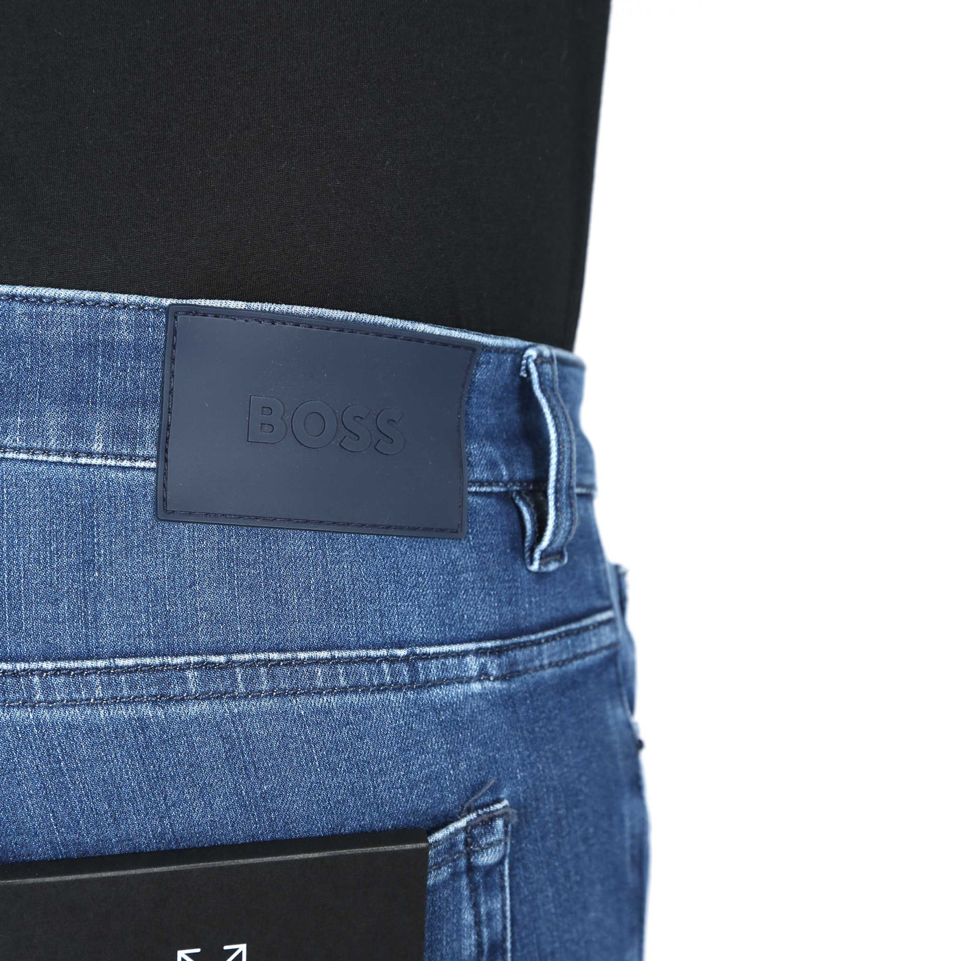 BOSS Black Delano BC P Jean in Mid Blue Denim Logo