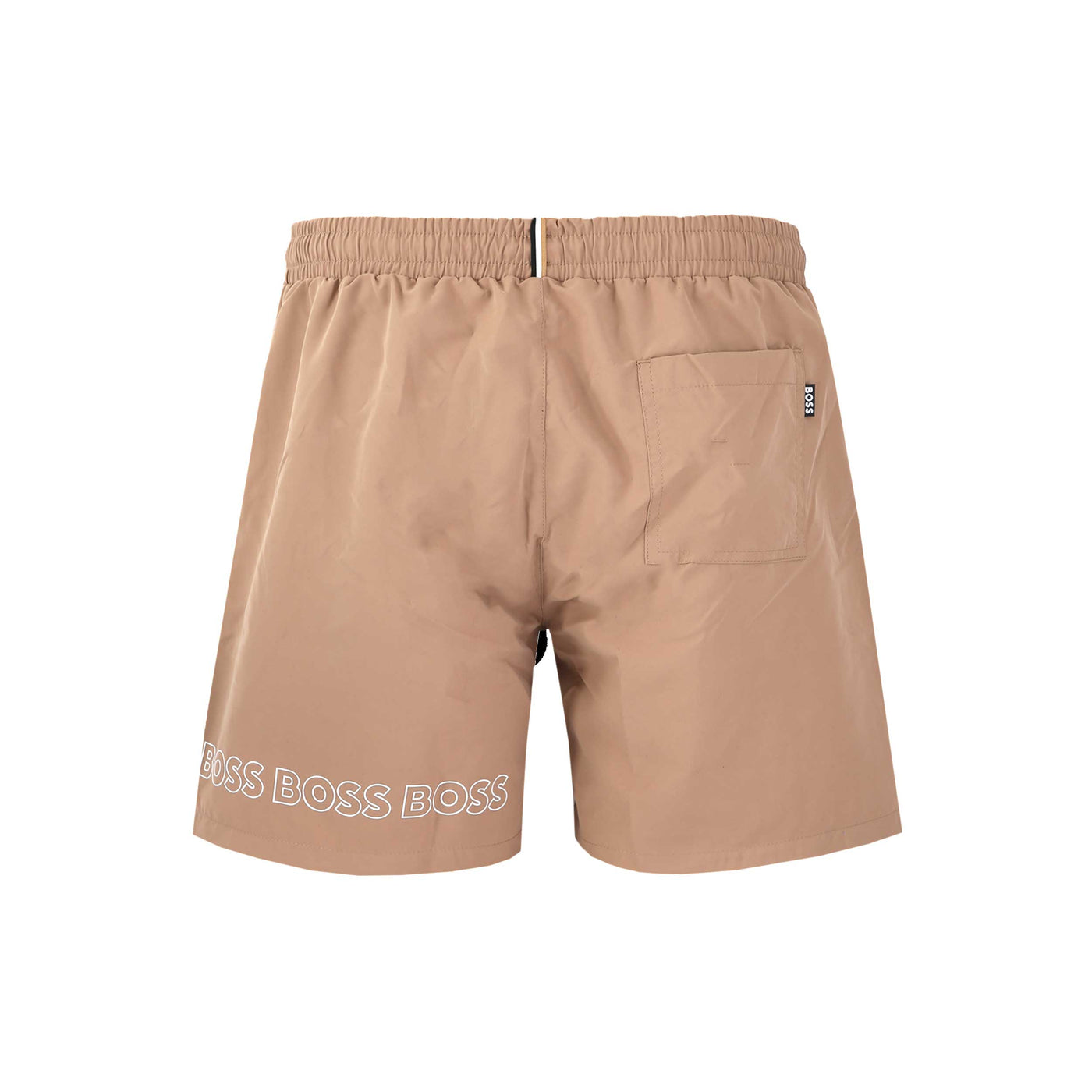 BOSS Dolphin Swim Short in Medium Beige Back