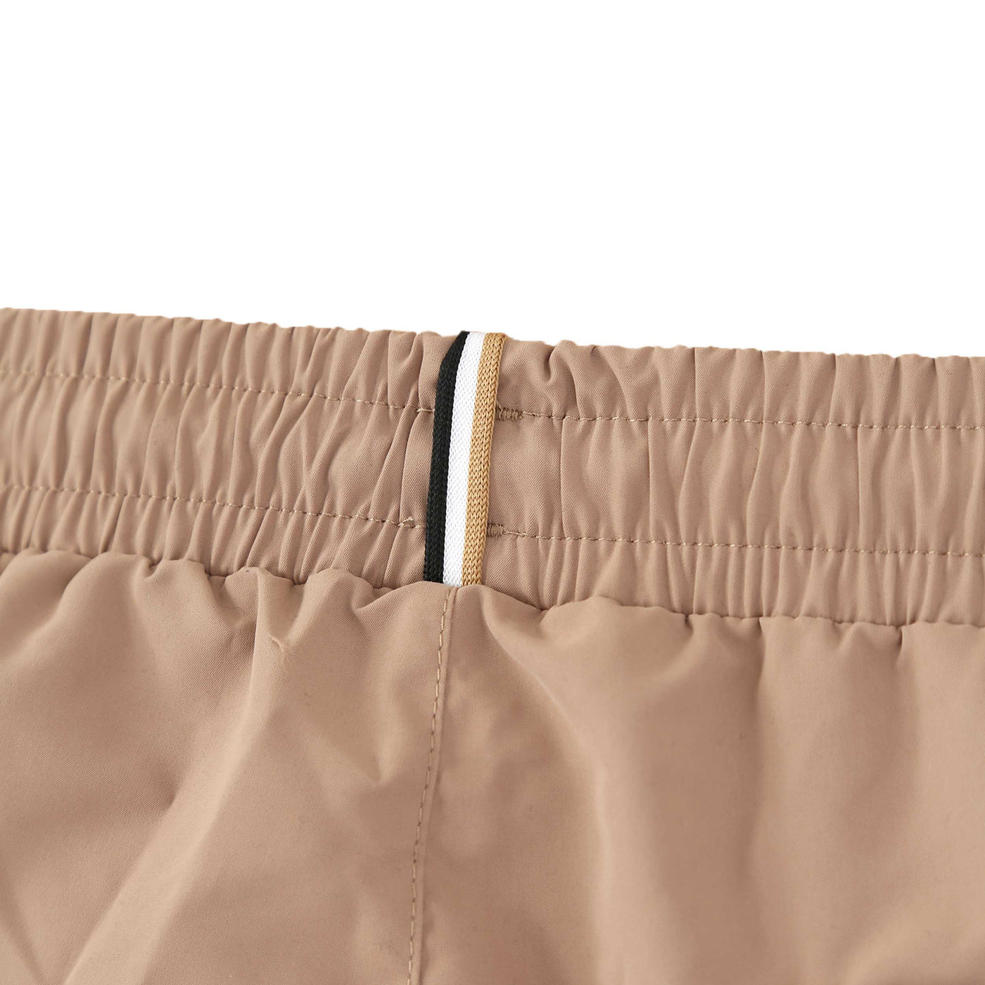 BOSS Dolphin Swim Short in Medium Beige Logo Tab 2