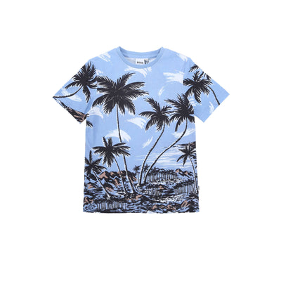 BOSS Kids Palm T-Shirt in Sky Blue