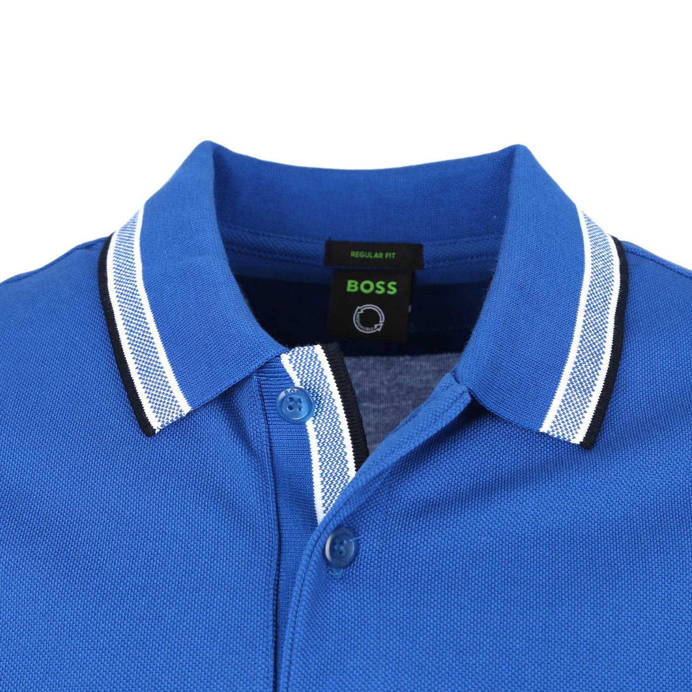 BOSS Paddy Polo Shirt in Bright Blue Collar