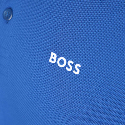 BOSS Paddy Polo Shirt in Bright Blue Logo