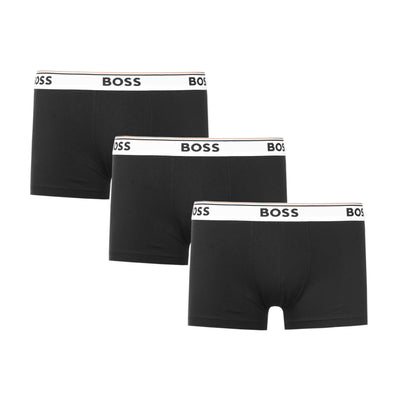 BOSS Trunk 3P Power Underwear in Black with White Band