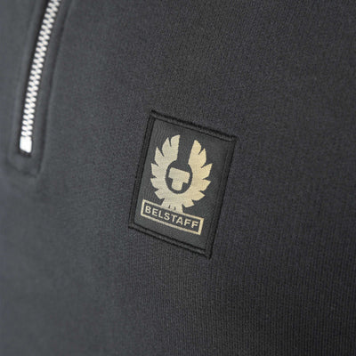Belstaff Quarter Zip Sweat Top in Black