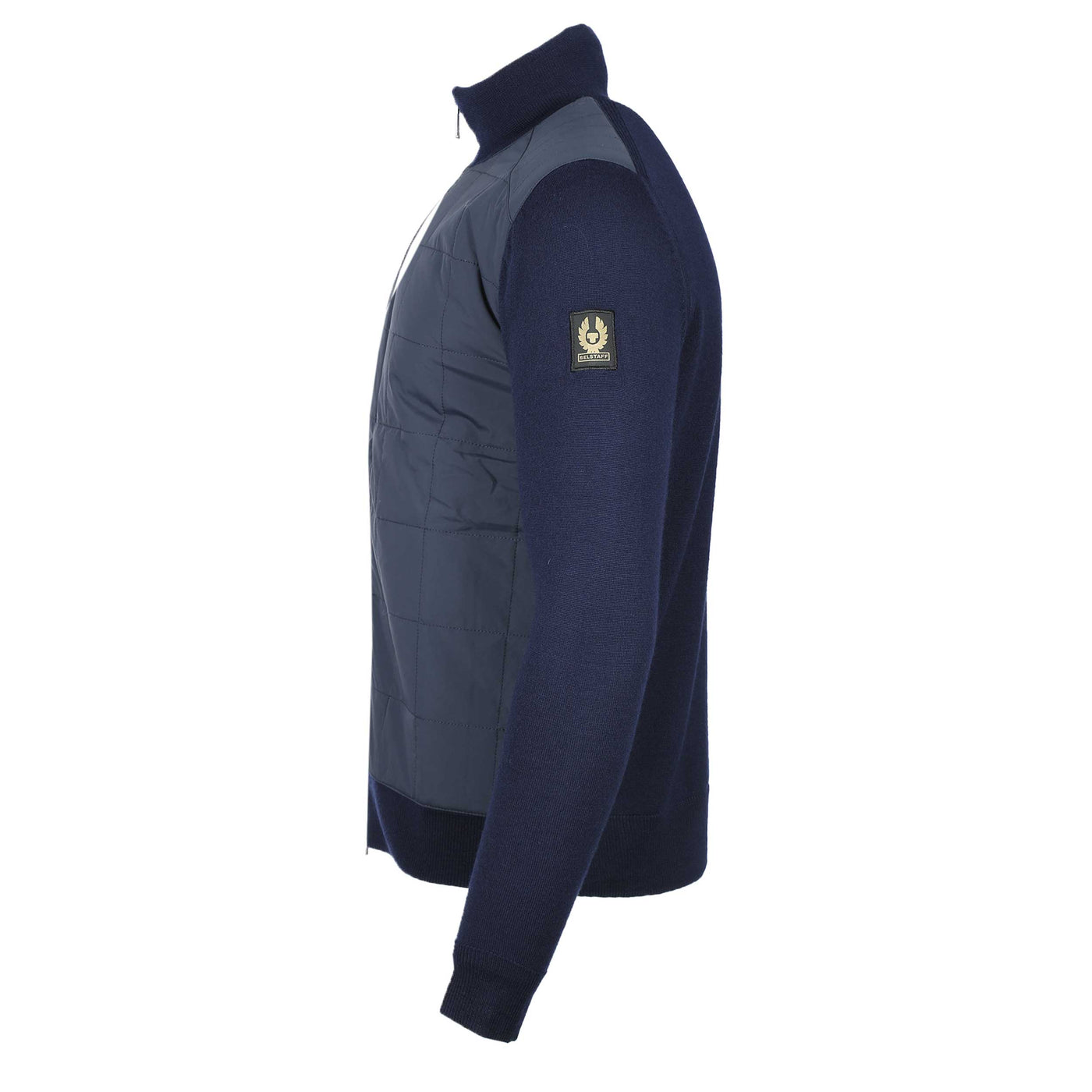 Belstaff Kelbrook Zip Cardigan Knitwear in Washed Navy