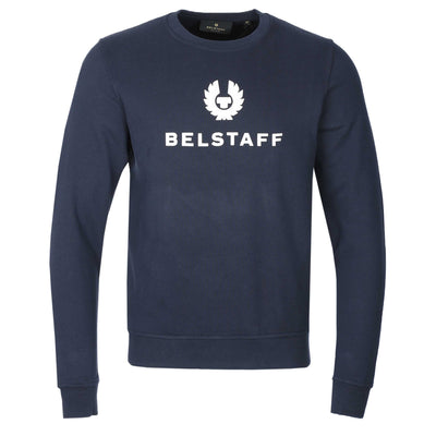 Belstaff Signature Crewneck Sweat Top in Dark Ink