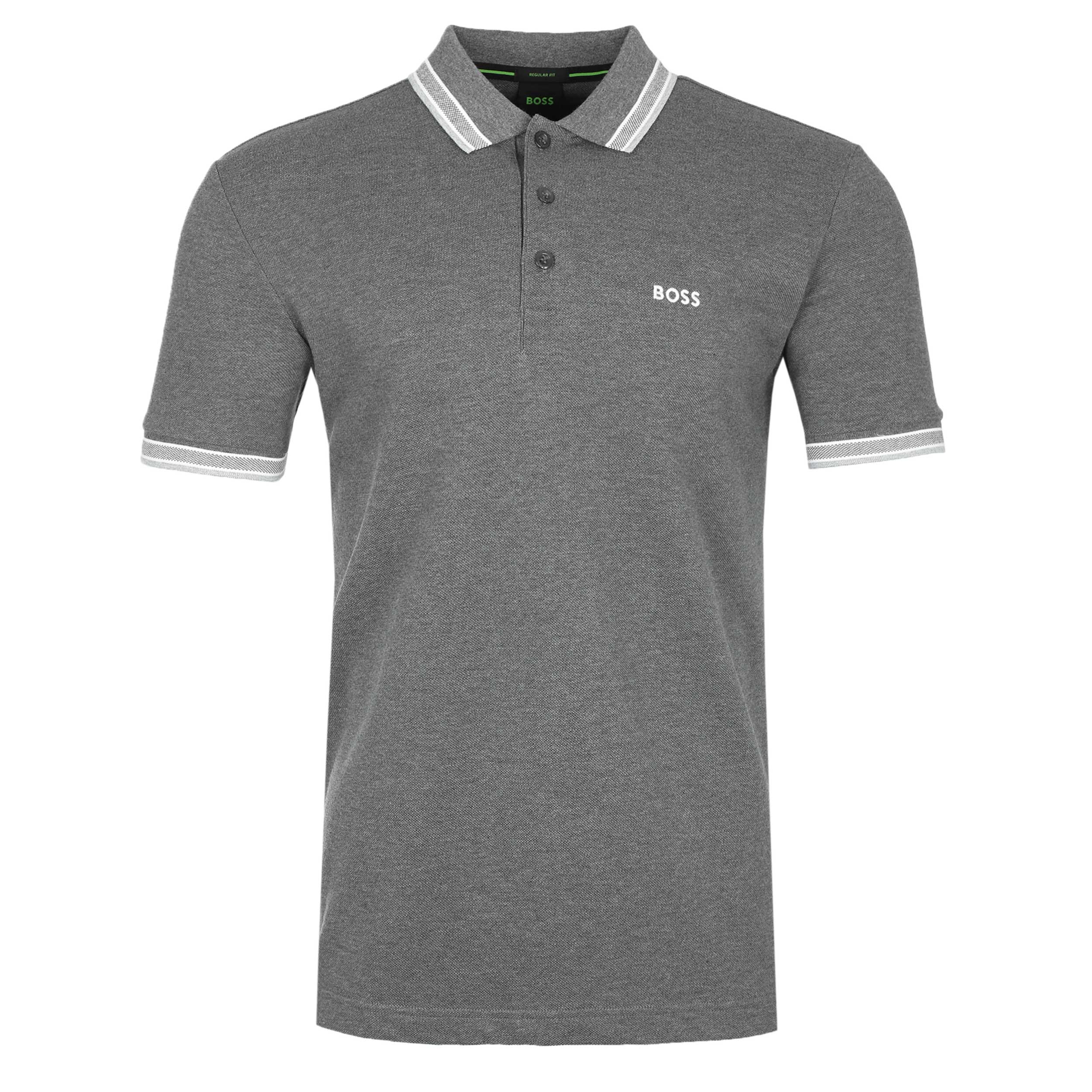 BOSS Paddy Polo Shirt in Mid Grey