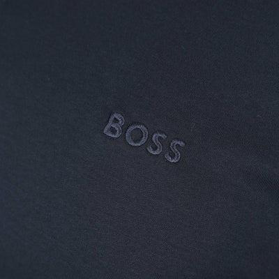 BOSS Pirol Long Sleeve Polo Shirt in Navy