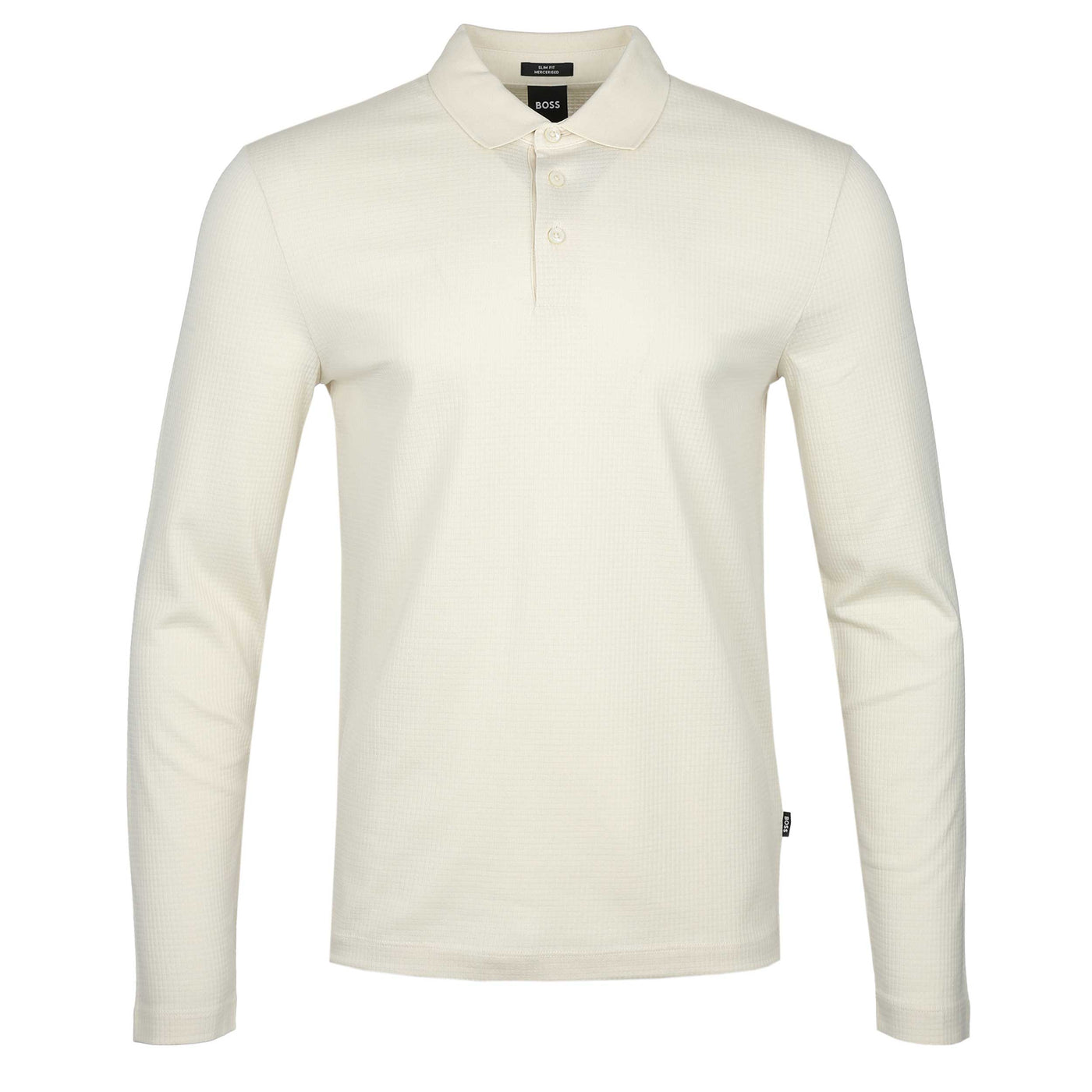 BOSS Pleins 31 LS Polo Shirt in Cream