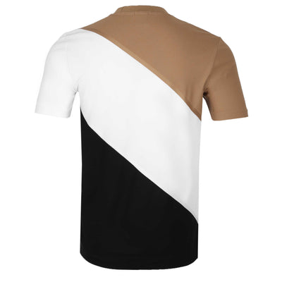 BOSS Tiburt 323 T Shirt in Beige, White & Black
