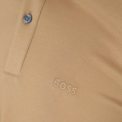 BOSS Pallas Polo Shirt in Medium Beige
