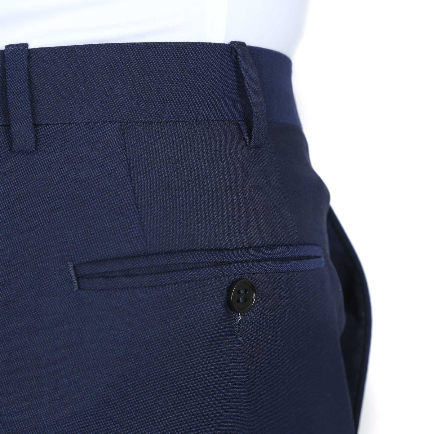 Canali Classic Trouser in Navy Seat Pocket