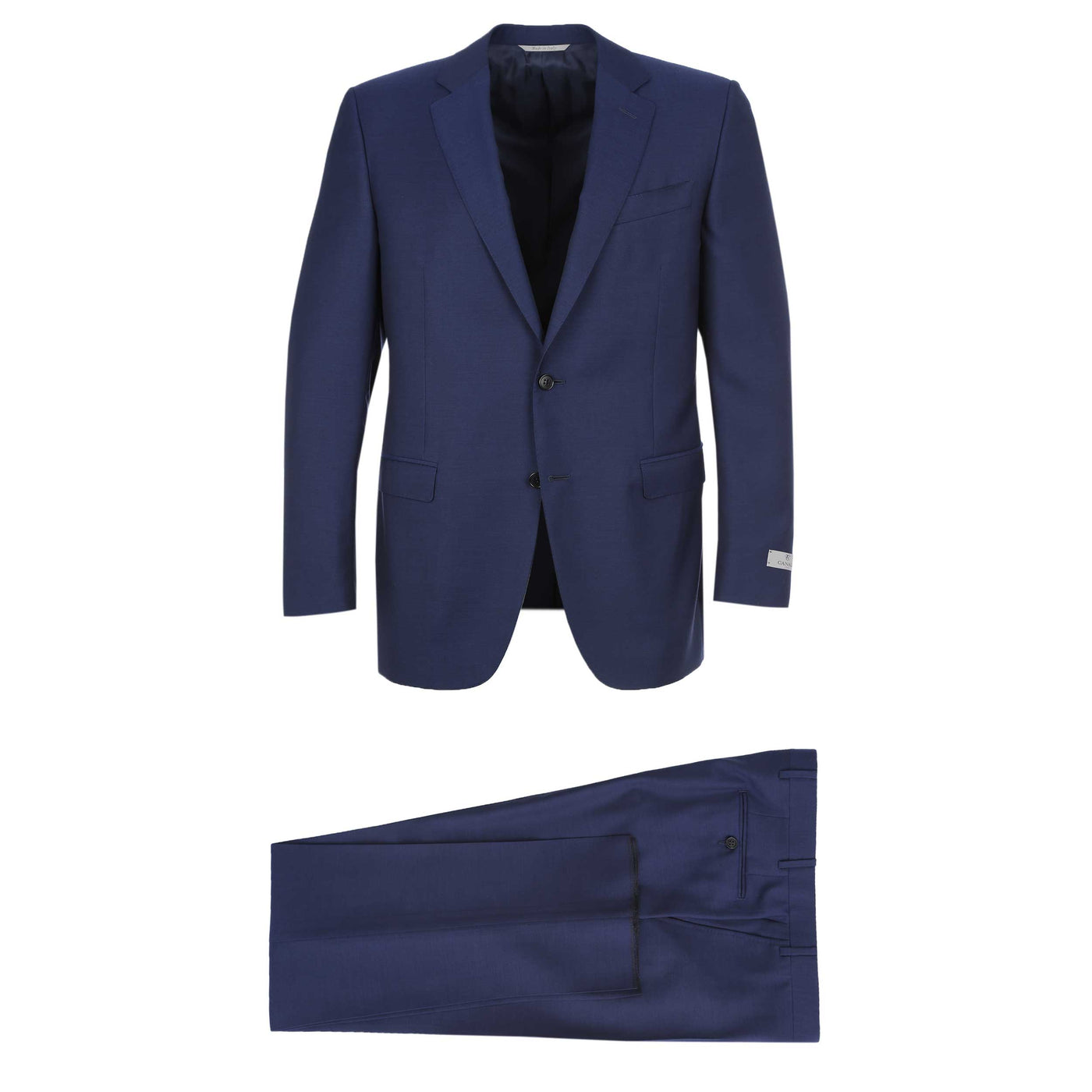 Canali Plain Notch Lapel Suit in Navy