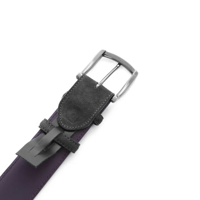 Elliot Rhodes Suede Wave Belt in Black Buckle Back