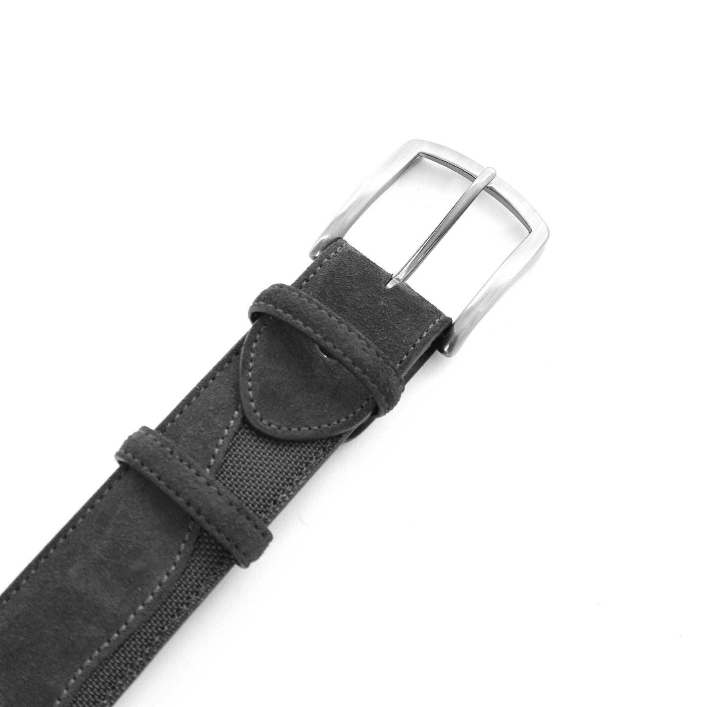 Elliot Rhodes Suede Wave Belt in Black Buckle