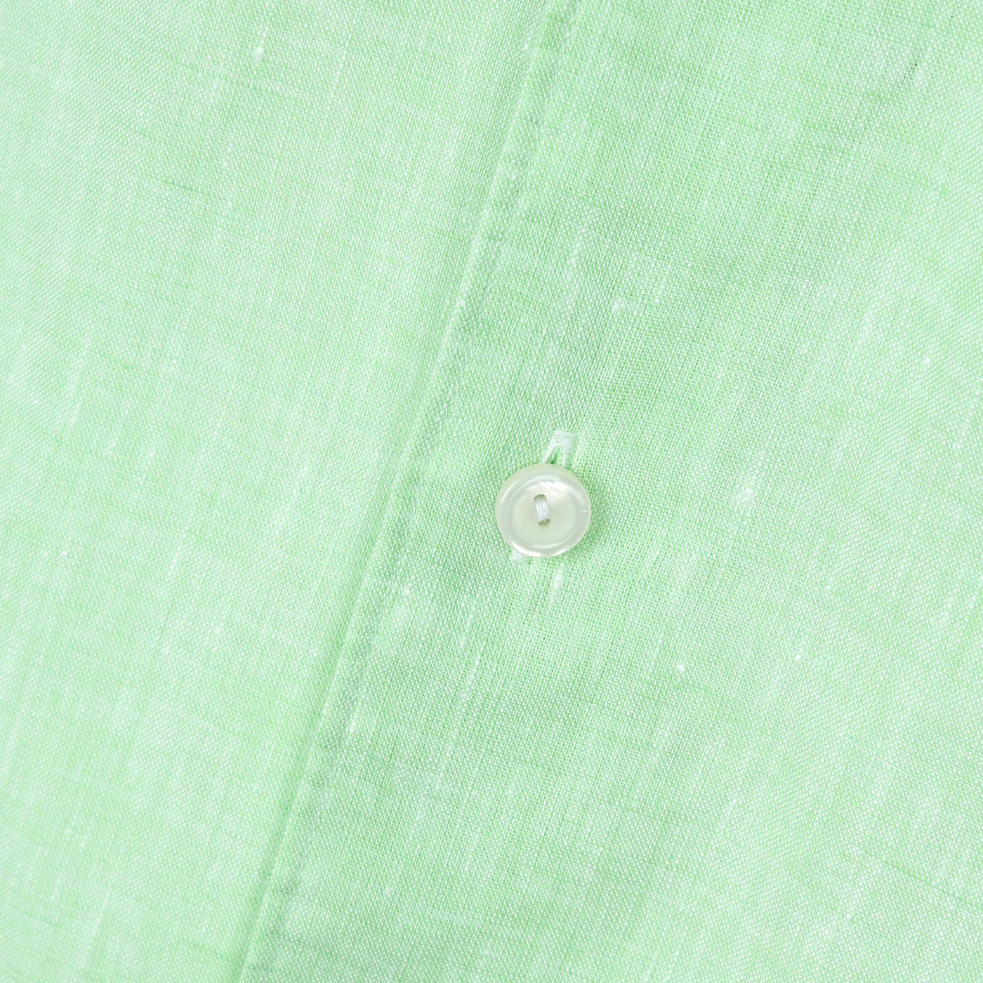 Eton Linen Shirt in Light Green Button
