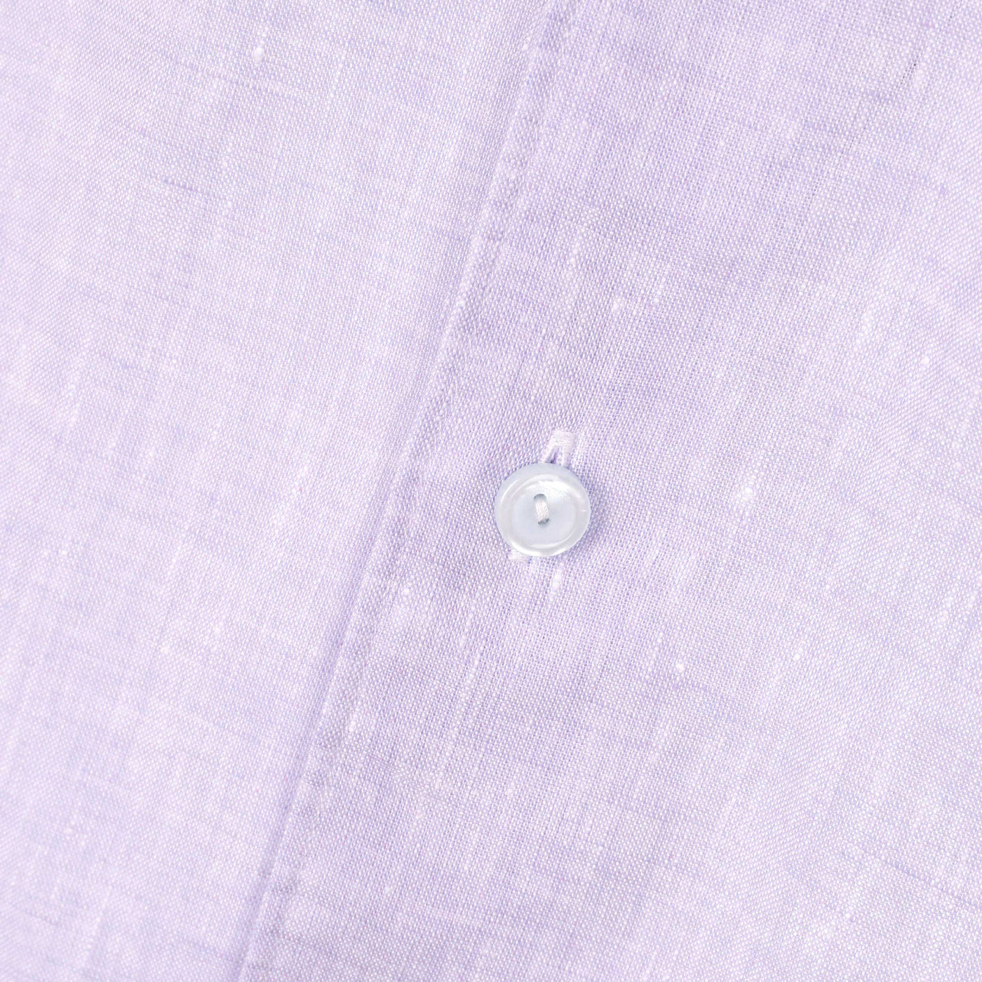 Eton Linen Shirt in Lilac Button