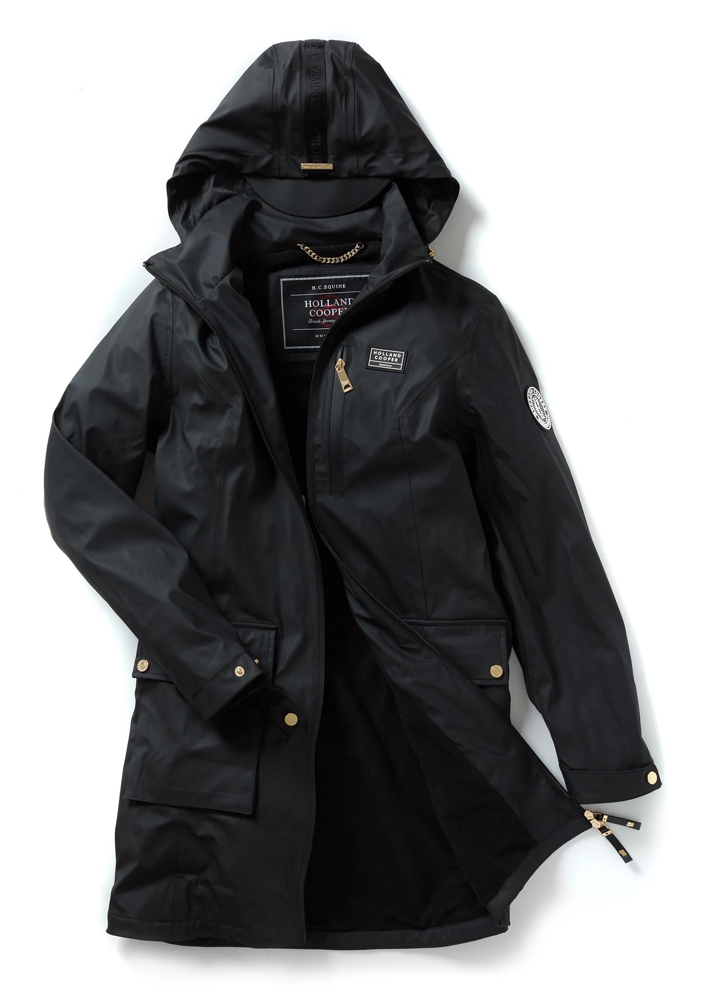 Holland Cooper Brecon Rain Coat in Black