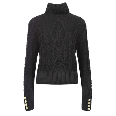 Holland Cooper Belgravia Cable Knitwear in Black