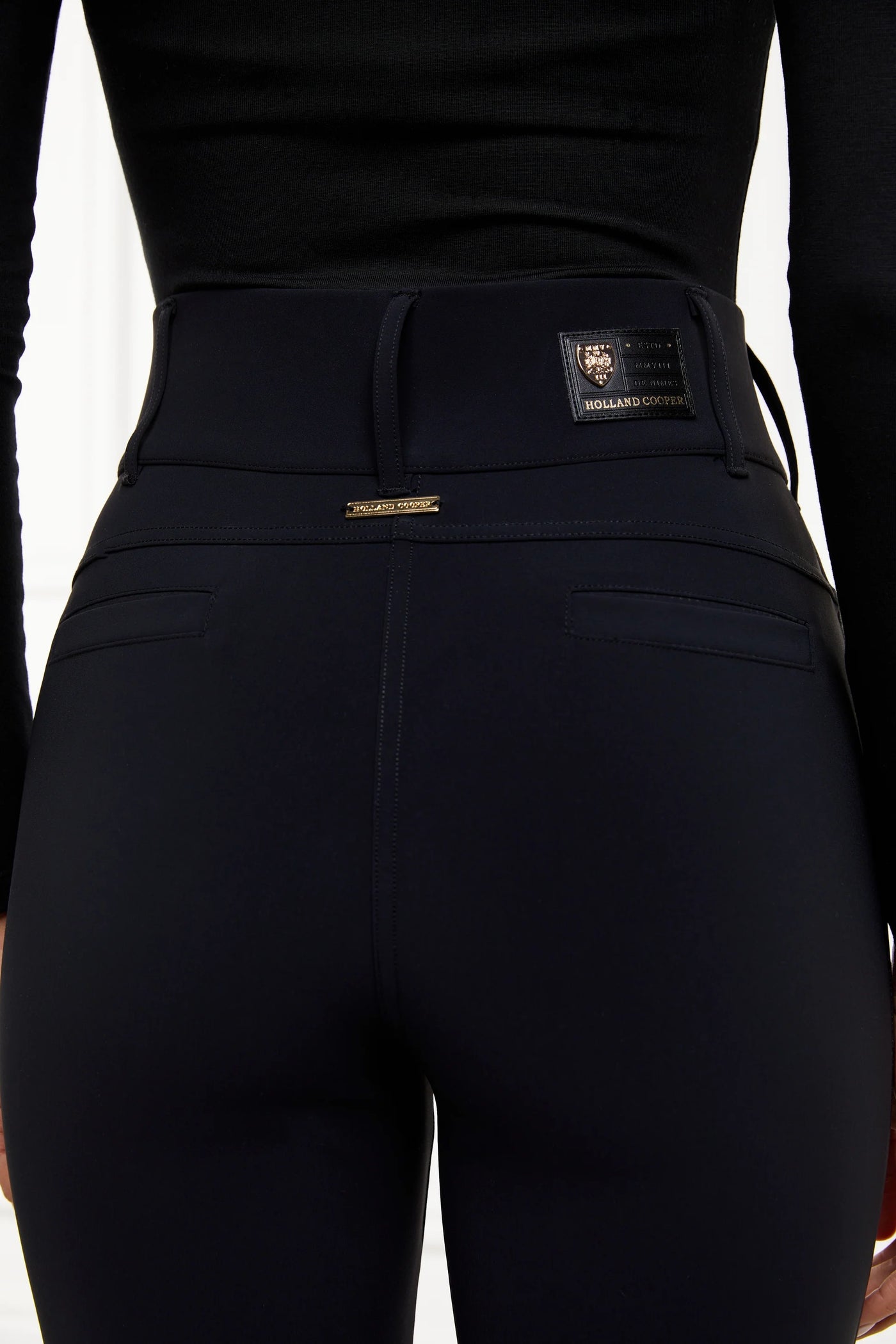 Holland Cooper Contour Trouser in Black Model Back