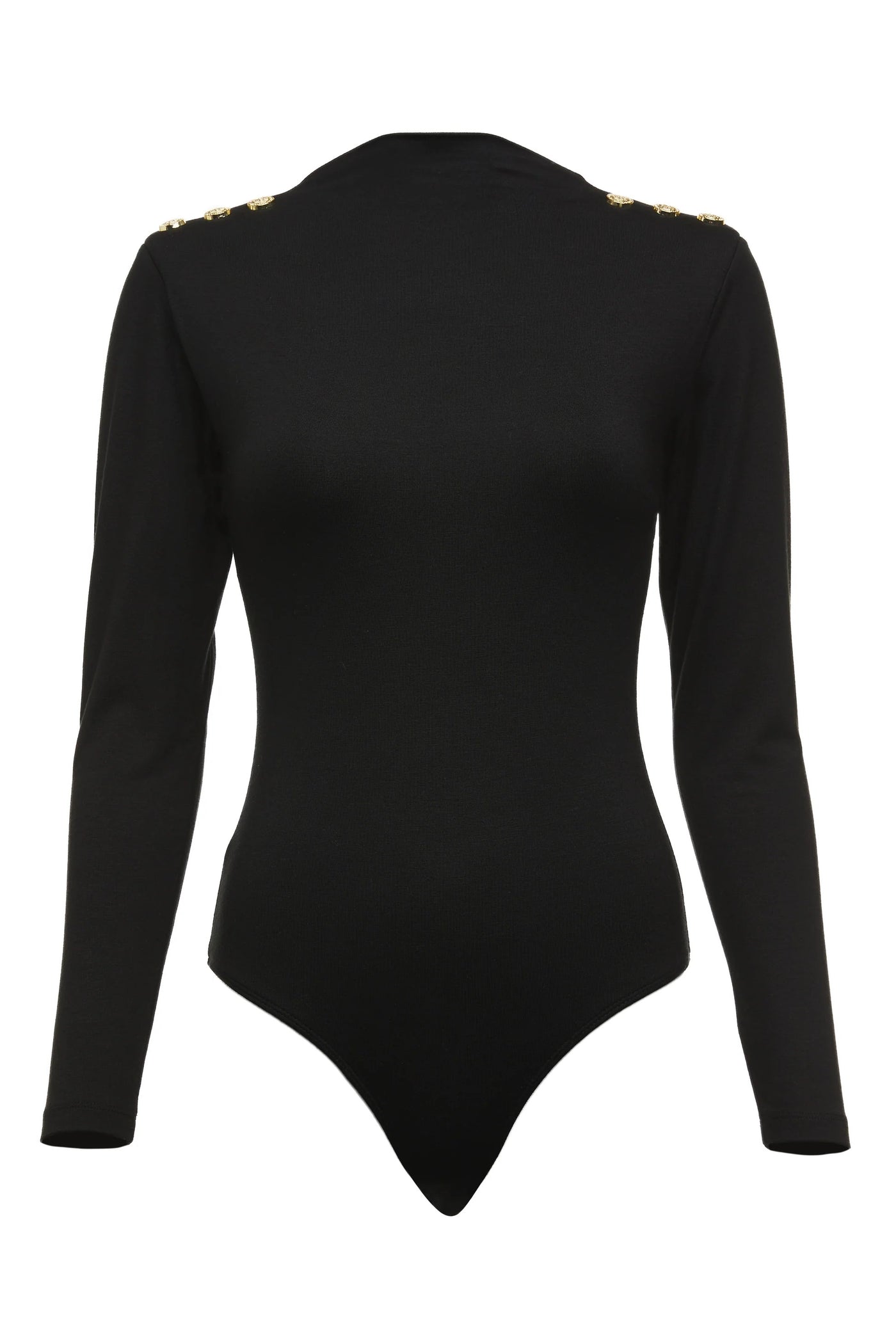 Holland Cooper Harper Long Sleeve Bodysuit in Black Front