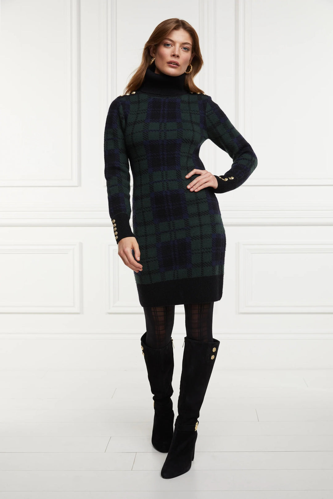 Holland Cooper Heritage Jumper Dress in Blackwatch | Holland Cooper |  Norton Barrie