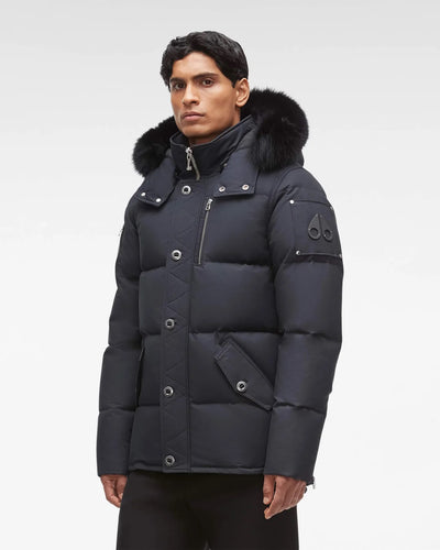 Moose Knuckles 3Q Jacket in Navy & Black Fur Model